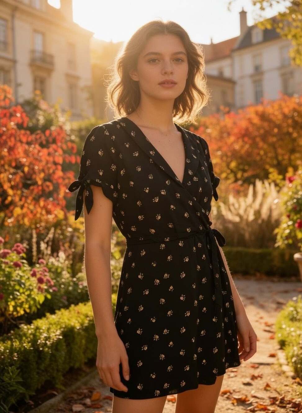 Abercrombie & Fitch Floral Mini Dress Size MP Black